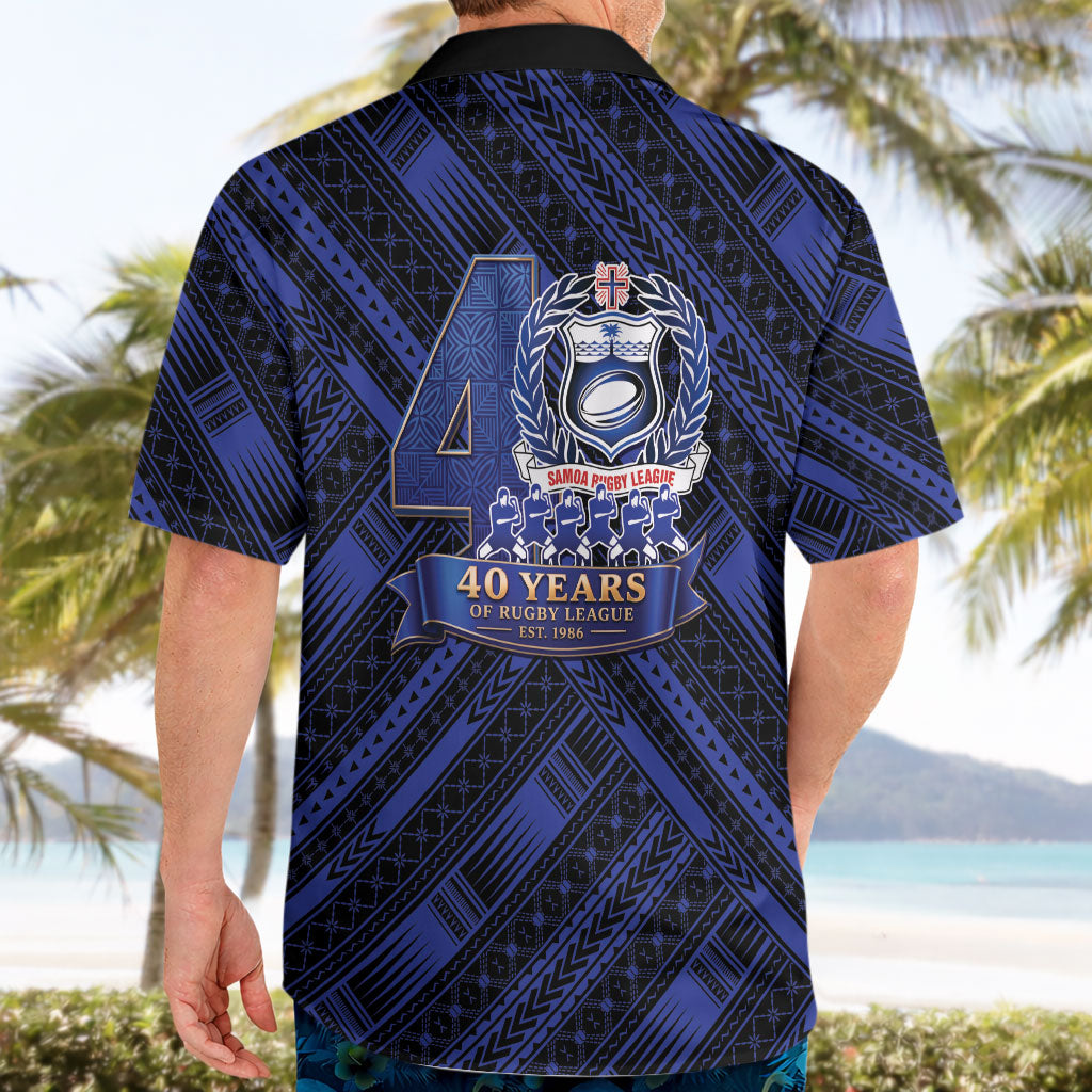 Toa Samoa 40th Anniversary Hawaiian Shirt Royal Blue Tribal LT9 - Polynesian Pride