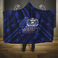 Toa Samoa 40th Anniversary Hooded Blanket Royal Blue Tribal LT9 - Polynesian Pride