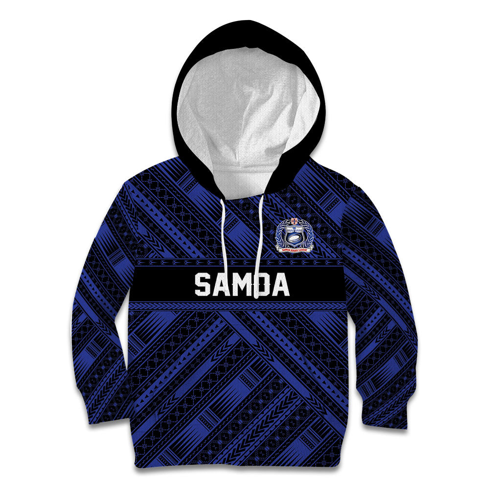 Toa Samoa 40th Anniversary Kid Hoodie Royal Blue Tribal LT9 Hoodie Blue - Polynesian Pride