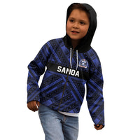 Toa Samoa 40th Anniversary Kid Hoodie Royal Blue Tribal LT9 - Polynesian Pride
