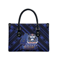 Toa Samoa 40th Anniversary Leather Bag Royal Blue Tribal LT9 - Polynesian Pride