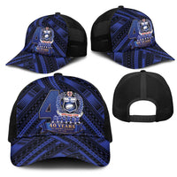 Toa Samoa 40th Anniversary Mesh Trucker Cap Royal Blue Tribal LT9 - Polynesian Pride