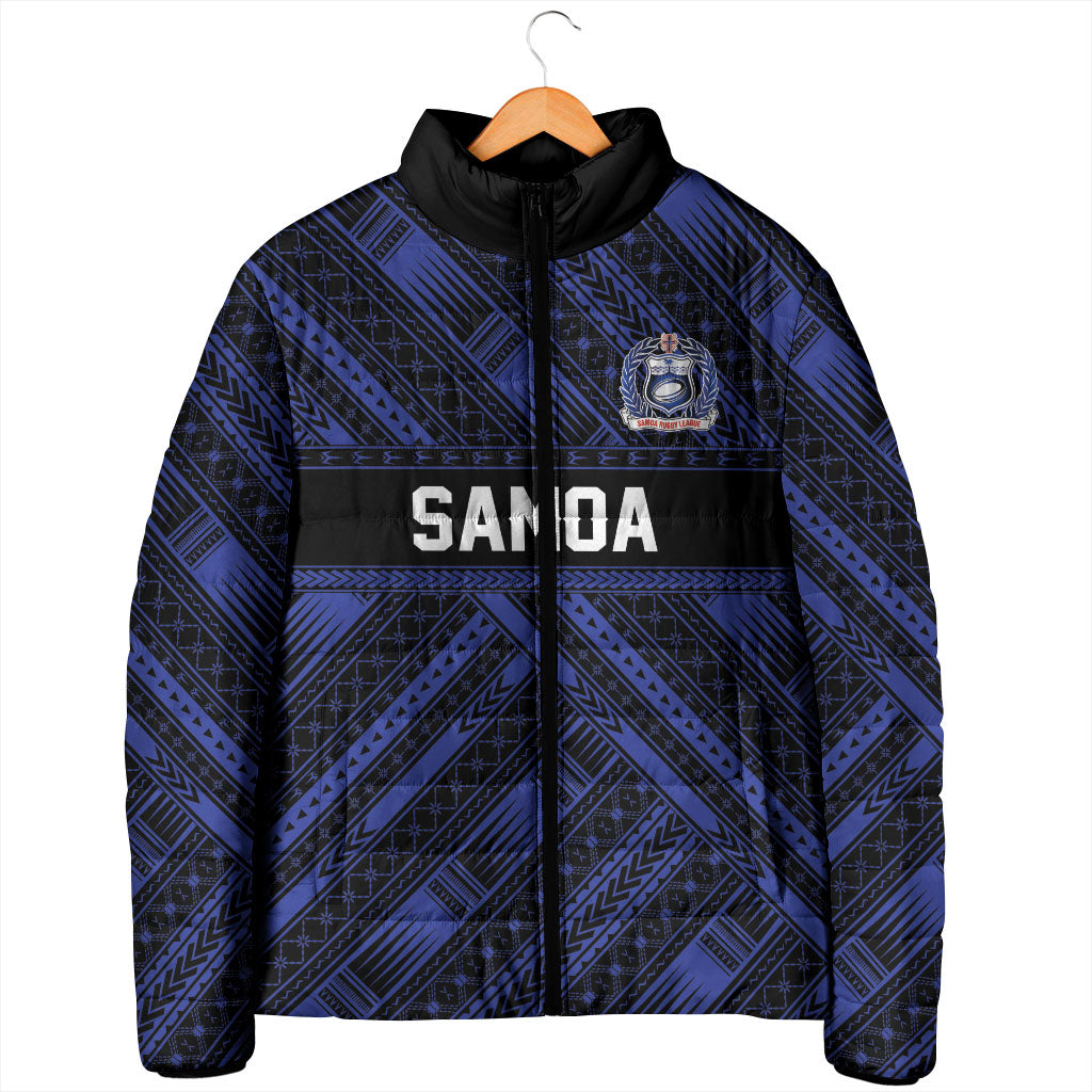 Toa Samoa 40th Anniversary Padded Jacket Royal Blue Tribal LT9 - Polynesian Pride
