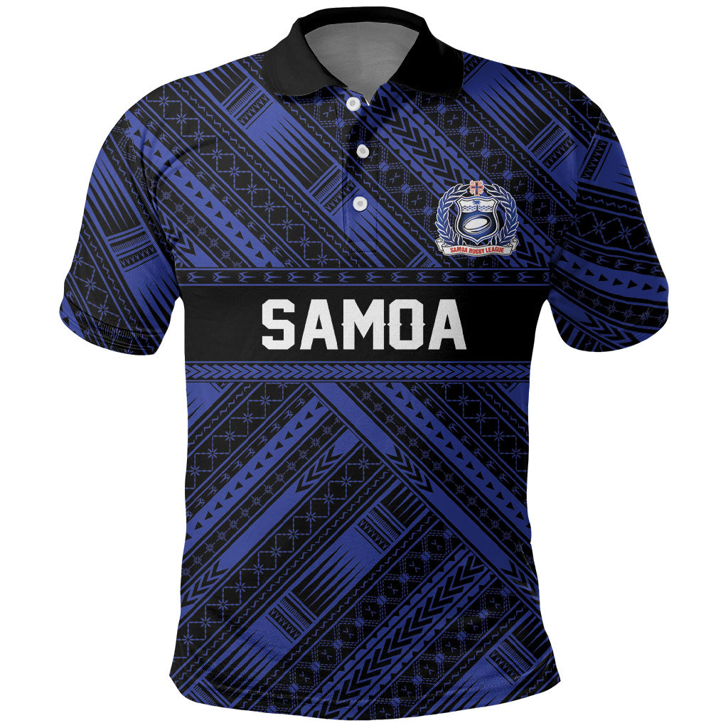 Toa Samoa 40th Anniversary Polo Shirt Royal Blue Tribal LT9 Blue - Polynesian Pride