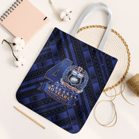 Toa Samoa 40th Anniversary Tote Bag Royal Blue Tribal LT9 White Strap One Size Blue - Polynesian Pride