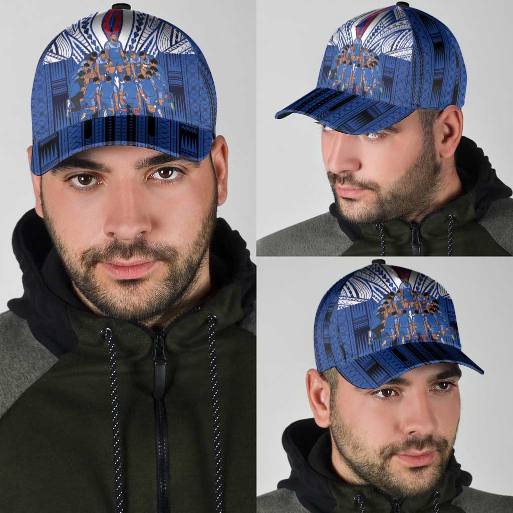 Toa Samoa Siva Tau Classic Cap Royal Blue Chevron Geometric Heritage LT9 - Polynesian Pride