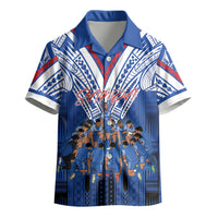 Toa Samoa Siva Tau Kid Hawaiian Shirt Royal Blue Chevron Geometric Heritage LT9 - Polynesian Pride