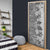 Polynesia Door Cover Hibiscus Hawaiian Tribal Tattoo Retro Gray - Polynesian Pride