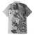 Polynesia Family Matching Tank Maxi Dress and Hawaiian Shirt Hibiscus and Hawaiian Tribal Tattoo Retro Style Gray Color LT9 - Polynesian Pride