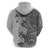 Polynesia Hoodie Hibiscus and Hawaiian Tribal Tattoo Retro Style Gray Color LT9 - Polynesian Pride