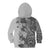 Polynesia Kid Hoodie Hibiscus and Hawaiian Tribal Tattoo Retro Style Gray Color LT9 - Polynesian Pride