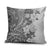 Polynesia Pillow Cover Hibiscus Hawaiian Tribal Tattoo Retro Gray - Polynesian Pride