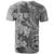 Polynesia T Shirt Hibiscus and Hawaiian Tribal Tattoo Retro Style Gray Color LT9 - Polynesian Pride