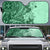 Polynesia Auto Sun Shade Hibiscus Hawaiian Tribal Tattoo Retro Green - Polynesian Pride