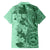 Polynesia Family Matching Short Sleeve Bodycon Dress and Hawaiian Shirt Hibiscus and Hawaiian Tribal Tattoo Retro Style Green Color LT9 - Polynesian Pride