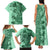 Polynesia Family Matching Tank Maxi Dress and Hawaiian Shirt Hibiscus and Hawaiian Tribal Tattoo Retro Style Green Color LT9 - Polynesian Pride