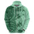 Polynesia Hoodie Hibiscus and Hawaiian Tribal Tattoo Retro Style Green Color LT9 - Polynesian Pride