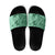 Polynesia Slide Sandals Hibiscus Hawaiian Tribal Tattoo Retro Green - Polynesian Pride