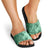 Polynesia Slide Sandals Hibiscus Hawaiian Tribal Tattoo Retro Green - Polynesian Pride