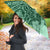 Polynesia Umbrella Hibiscus Hawaiian Tribal Tattoo Retro Green - Polynesian Pride