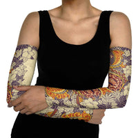 Polynesia Arm Sleeves Hibiscus Hawaiian Tribal Tattoo Retro Tan - Polynesian Pride