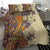 Polynesia Bedding Set Hibiscus and Hawaiian Tribal Tattoo Retro Style Tan Color LT9 - Polynesian Pride