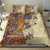 Polynesia Bedding Set Hibiscus and Hawaiian Tribal Tattoo Retro Style Tan Color LT9 - Polynesian Pride