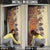 Polynesia Door Cover Hibiscus Hawaiian Tribal Tattoo Retro Tan - Polynesian Pride