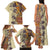 Polynesia Family Matching Tank Maxi Dress and Hawaiian Shirt Hibiscus and Hawaiian Tribal Tattoo Retro Style Tan Color LT9 - Polynesian Pride