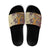 Polynesia Slide Sandals Hibiscus Hawaiian Tribal Tattoo Retro Tan - Polynesian Pride