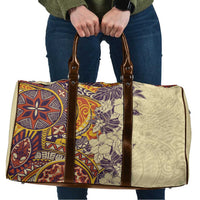 Polynesia Travel Bag Hibiscus Hawaiian Tribal Tattoo Retro Tan - Polynesian Pride
