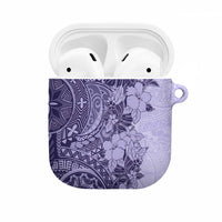Polynesia AirPods Case Hibiscus Hawaiian Tribal Tattoo Retro Violet - Polynesian Pride
