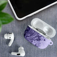 Polynesia AirPods Case Hibiscus Hawaiian Tribal Tattoo Retro Violet - Polynesian Pride