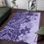 Polynesia Area Rug Hibiscus and Hawaiian Tribal Tattoo Retro Style Violet Color LT9 Violet - Polynesian Pride