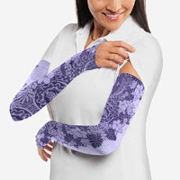 Polynesia Arm Sleeves Hibiscus Hawaiian Tribal Tattoo Retro Violet - Polynesian Pride