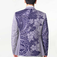 Polynesia Blazer Hibiscus Hawaiian Tribal Tattoo Retro Violet - Polynesian Pride
