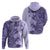 Polynesia Hoodie Hibiscus and Hawaiian Tribal Tattoo Retro Style Violet Color LT9 - Polynesian Pride