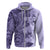 Polynesia Hoodie Hibiscus and Hawaiian Tribal Tattoo Retro Style Violet Color LT9 - Polynesian Pride