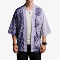 Polynesia Kimono Hibiscus Hawaiian Tribal Tattoo Retro Violet - Polynesian Pride