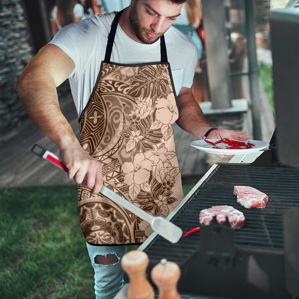 Polynesia Apron Hibiscus Hawaiian Tribal Tattoo Retro Pink Pastel - Polynesian Pride