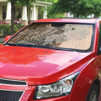 Polynesia Auto Sun Shade Hibiscus Hawaiian Tribal Tattoo Retro Pink Pastel - Polynesian Pride