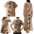 Polynesia Family Matching Tank Maxi Dress and Hawaiian Shirt Hibiscus and Hawaiian Tribal Tattoo Retro Style Pink Pastel LT9 - Polynesian Pride