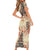 Hawaii Family Matching Short Sleeve Bodycon Dress and Hawaiian Shirt Aloha Tribal Pattern Beige Version LT9 - Polynesian Pride