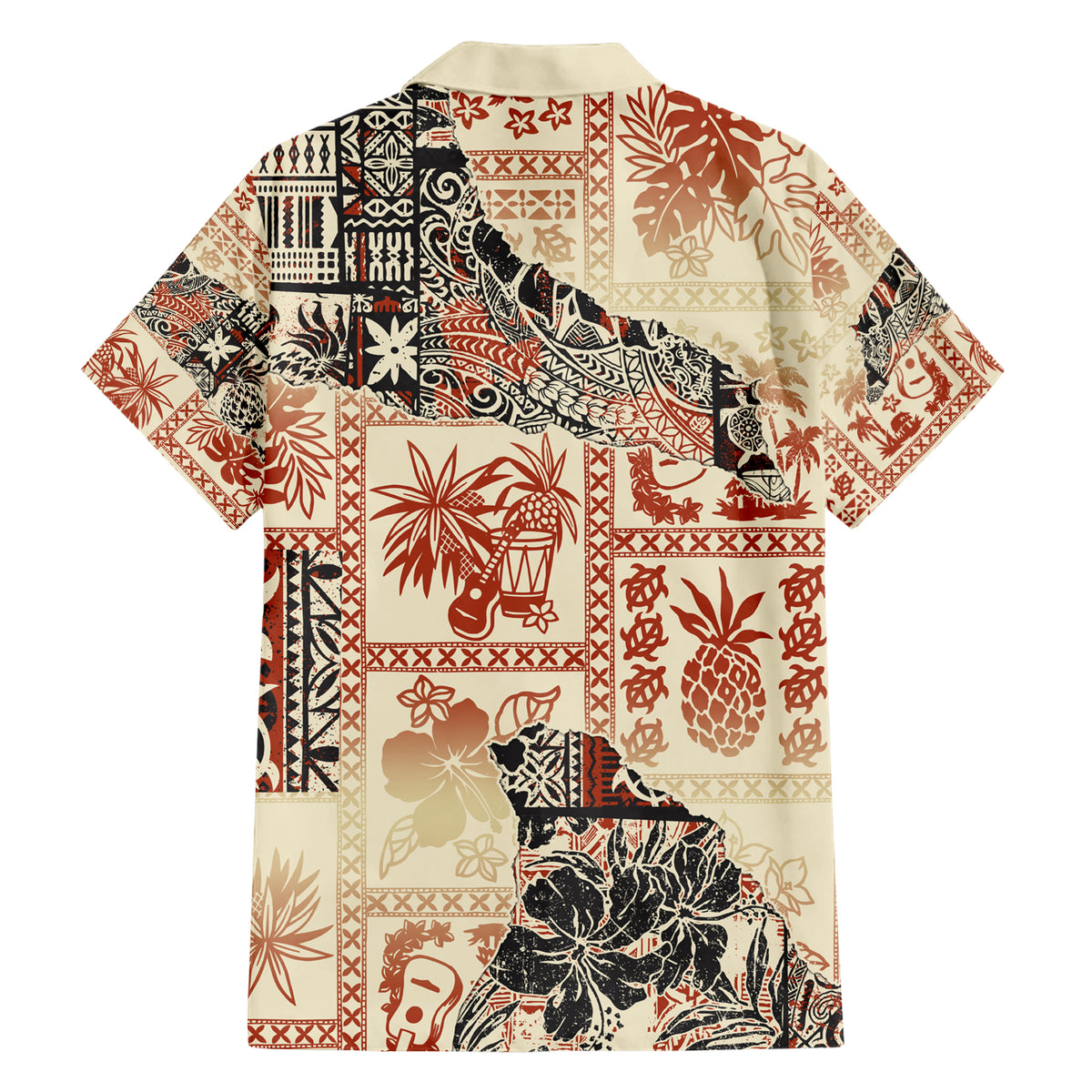 Hawaii Hawaiian Shirt Aloha Tribal Pattern Beige Version LT9 - Polynesian Pride