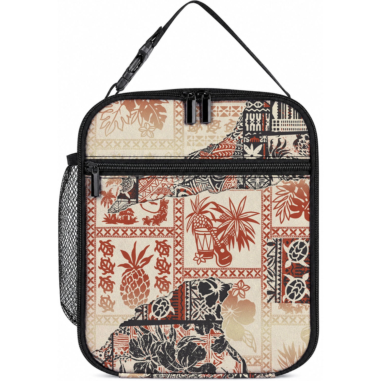 Hawaii Lunch Bag Aloha Tribal Pattern Beige Version