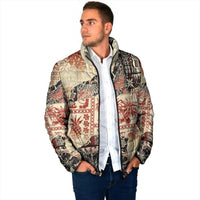 Hawaii Beige Version Padded Jacket Aloha Tribal Pattern - Polynesian Pride
