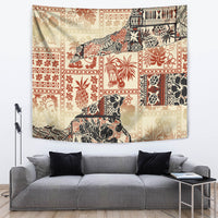 Hawaii Tapestry Aloha Tribal Pattern Beige Version LT9 - Polynesian Pride