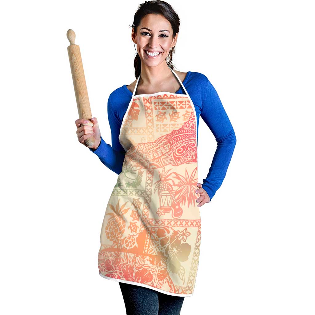 Hawaii Sweat Pink Ombre Apron Aloha Tribal Pattern - Polynesian Pride