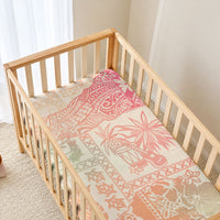 Hawaii Baby Bed Cover Aloha Tribal Pattern Sweat Pink Ombre LT9 - Polynesian Pride