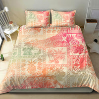 Hawaii Bedding Set Aloha Tribal Pattern Sweat Pink Ombre LT9 - Polynesian Pride